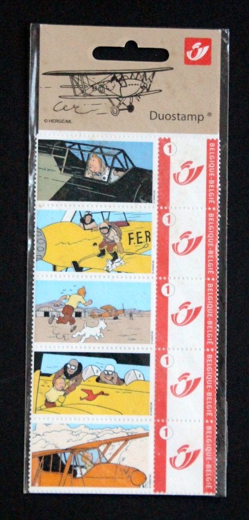 Belgie duostamps duo Kuifje Hergé Tintin in verpakking 2010, Postzegels en Munten, Ophalen of Verzenden, Postfris, Postfris