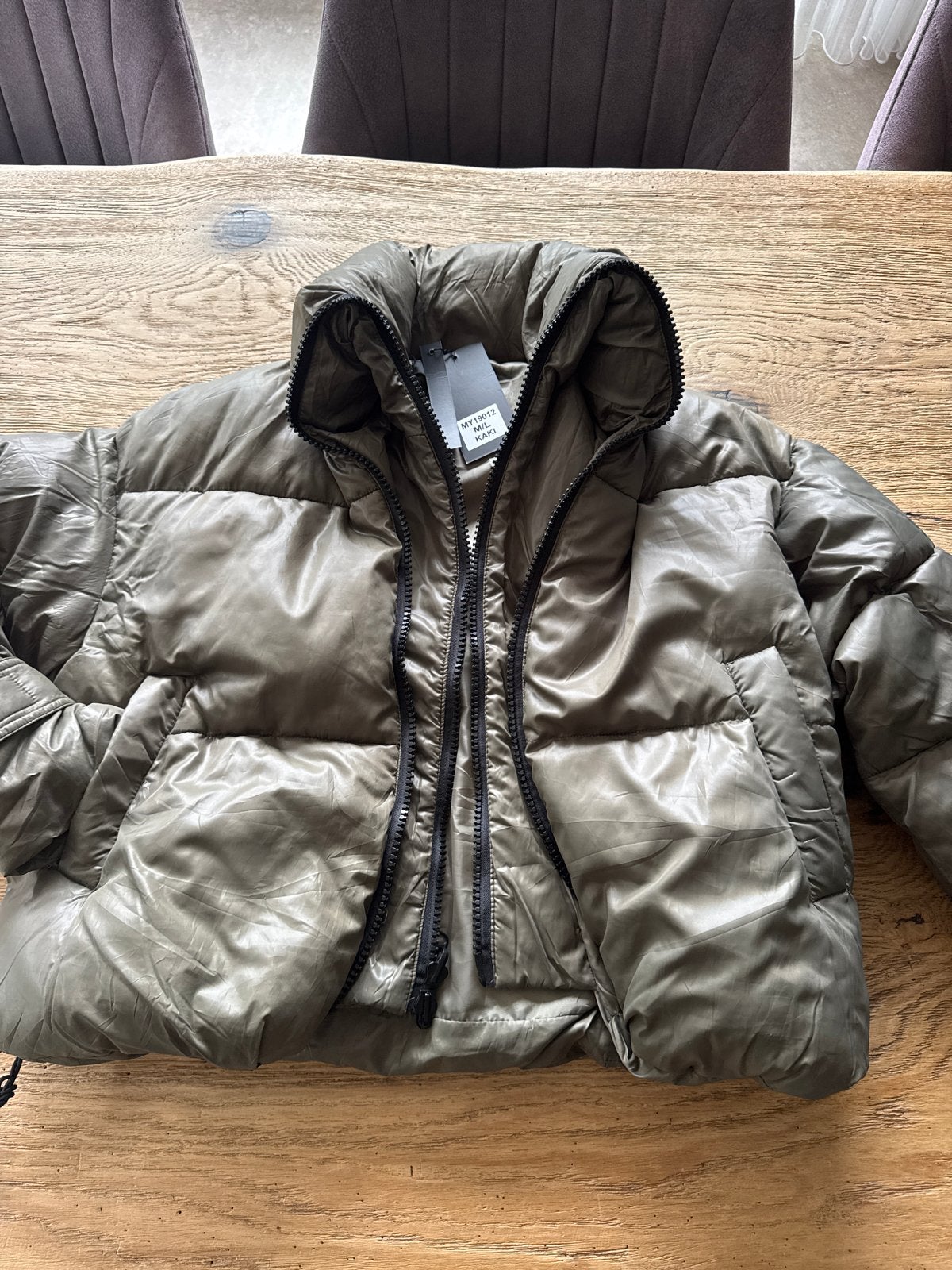 Jus de Pom Puffer Jacket mt M/L- Nieuw met labels, Kleding | Dames, Ophalen of Verzenden, Nieuw, Maat 38/40 (M), Groen