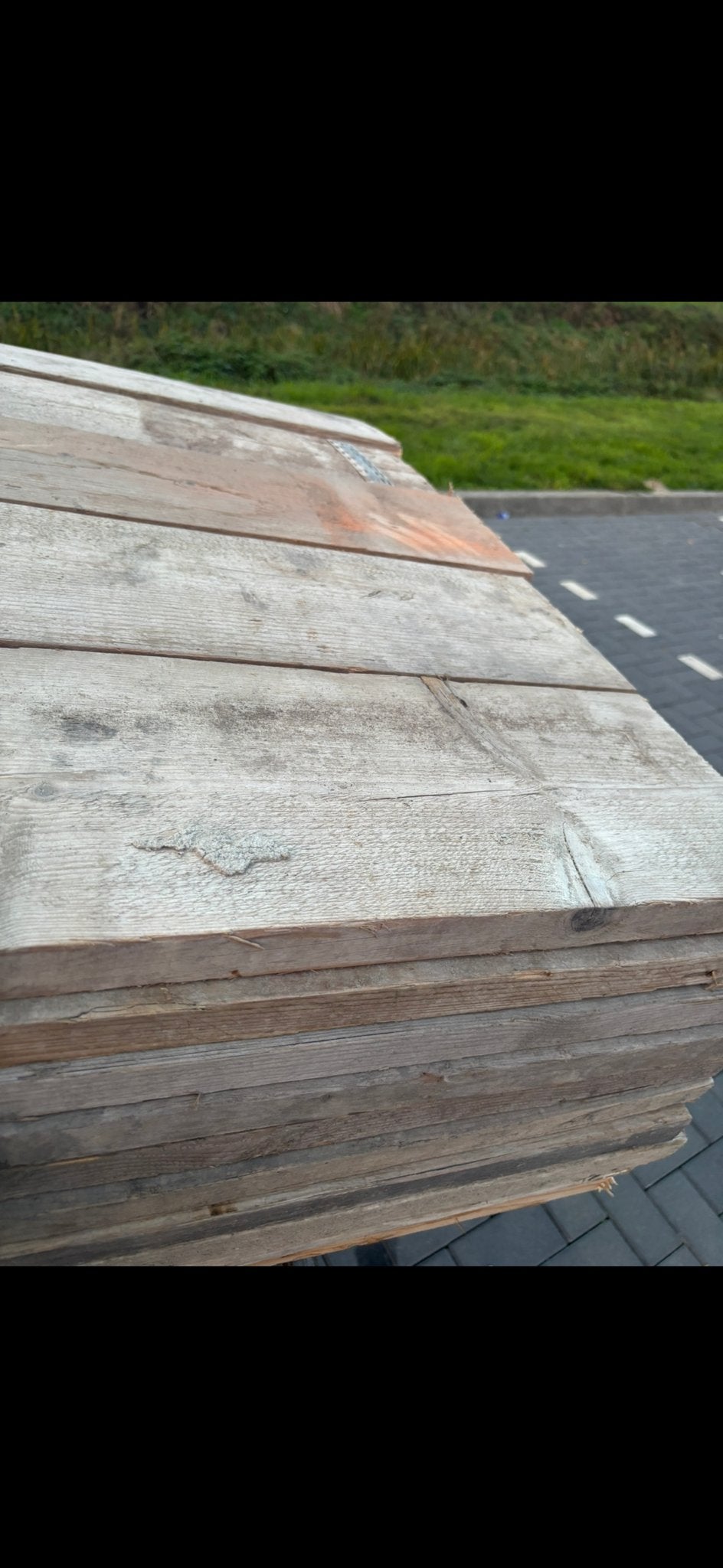 Steigerplanken Steigerhout, Doe-het-zelf en Verbouw, Ophalen, Gebruikt, Steigerhout, Plank