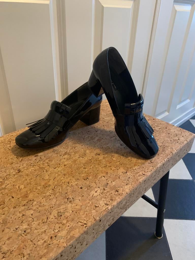Prachtige loafers van Paul Green donkerblauw lak, Blauw, Instappers, Ophalen of Verzenden, Zo goed als nieuw