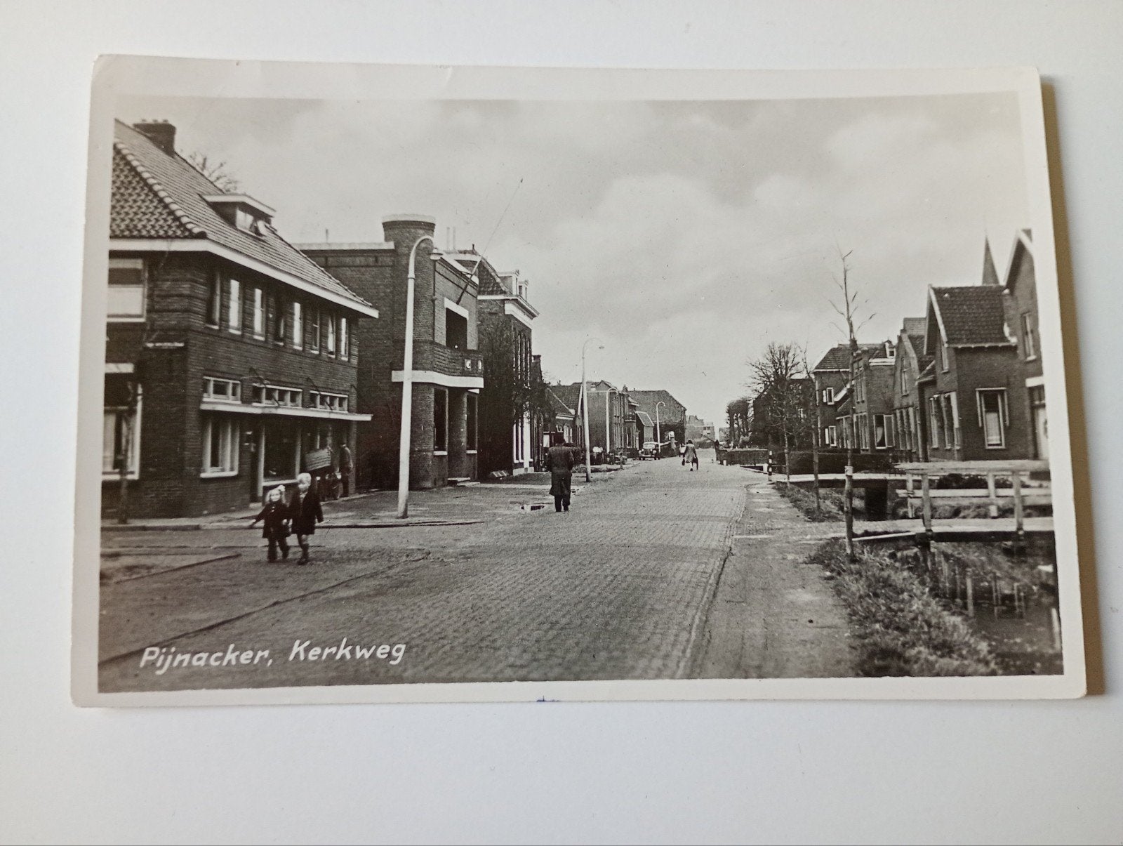 Pijnacker Kerkweg 1952, Verzamelen, Ansichtkaarten | Nederland, Ophalen of Verzenden, 1940 tot 1960, Gelopen, Zuid-Holland