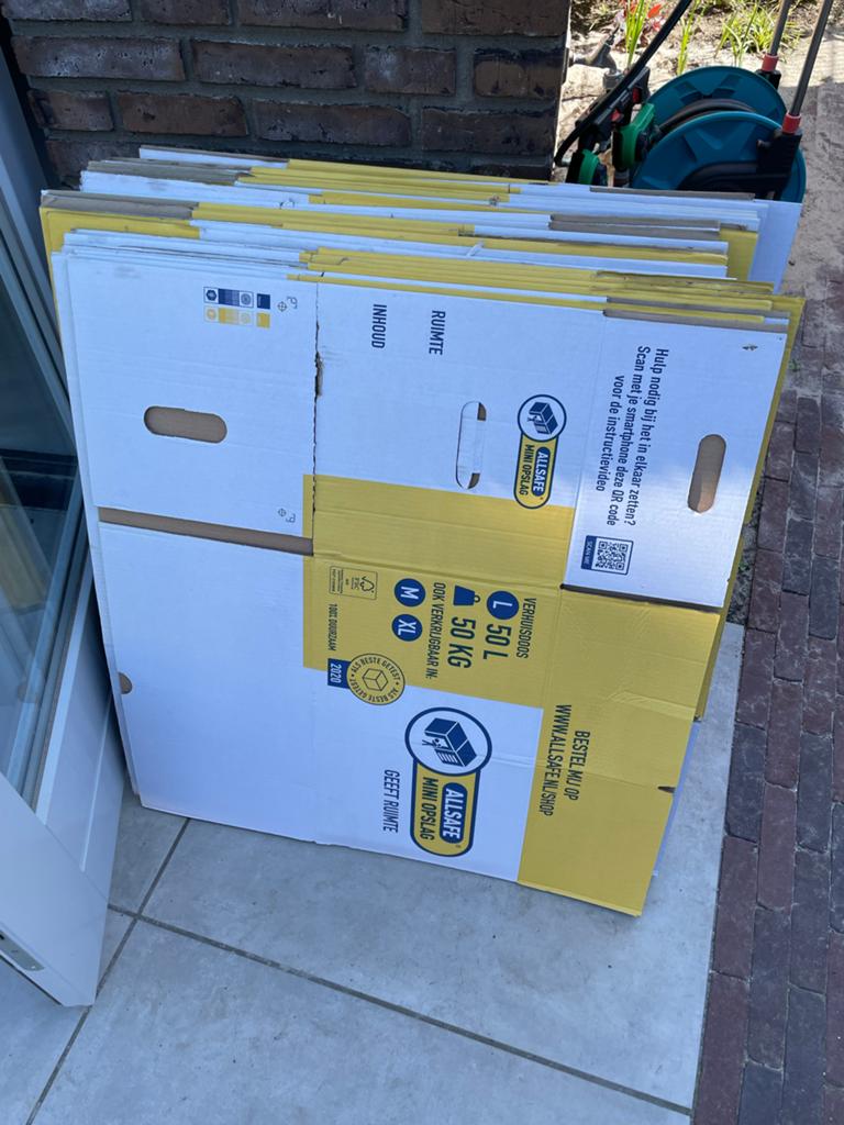 Verhuisdozen Allsafe Mini Opslag L (50L, 50kg), Doe-het-zelf en Verbouw, Kratten en Dozen, Ophalen, 40 tot 60 cm, Opvouwbaar, 50 tot 75 cm