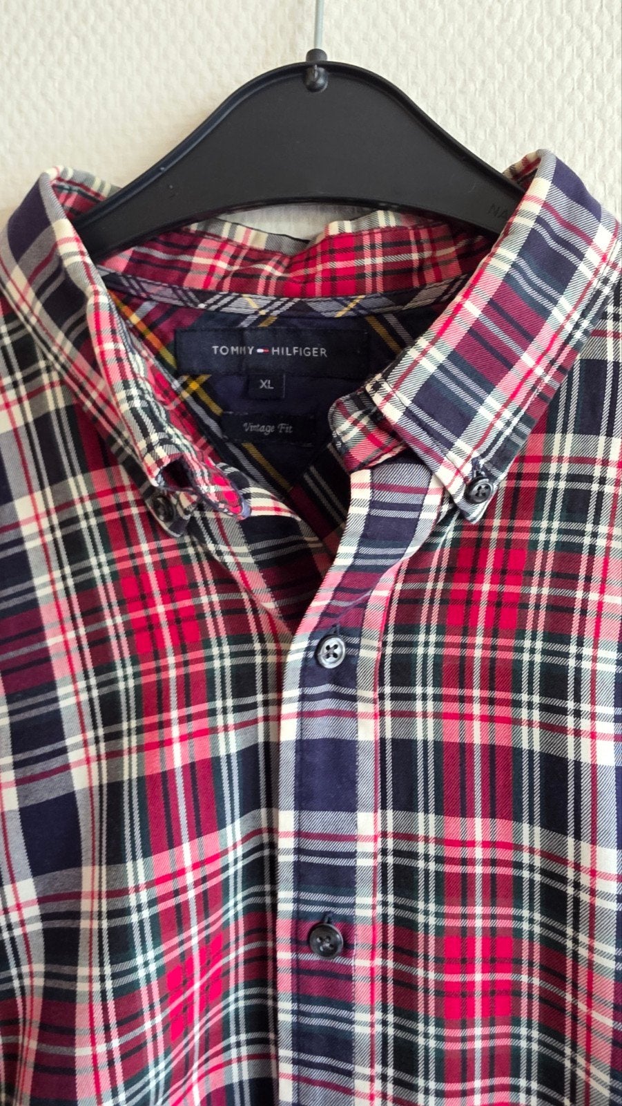 Tommy Hilfiger Overhemd Geruit XL - Vintage Fit, Meerkleurig, Tommy Hilfiger, Ophalen of Verzenden, Zo goed als nieuw