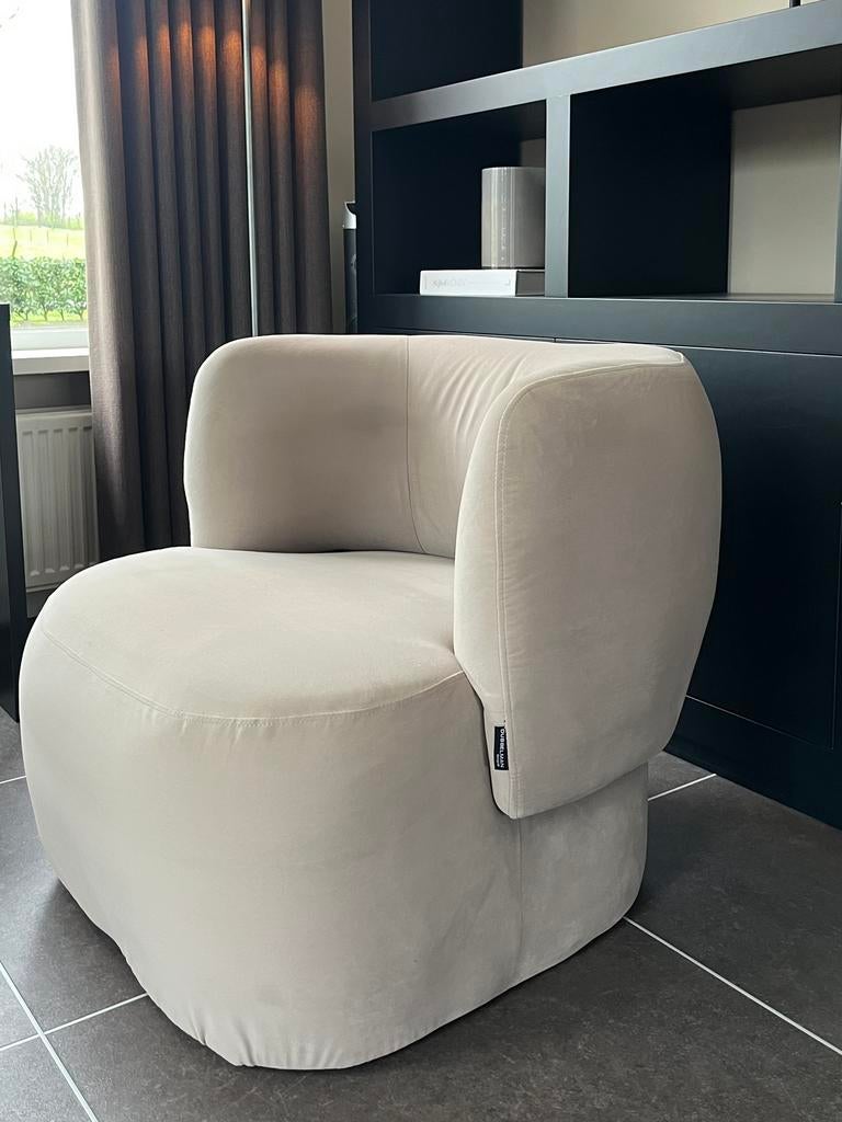 Fauteuil Dubbelman Design, Huis en Inrichting, Ophalen, Hotel chique, landelijk, sober, stoer, modern, 75 tot 100 cm, Zo goed als nieuw