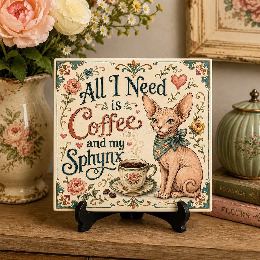 All I Need is Coffee and my Sphynx - Tegel, Ophalen of Verzenden, Nieuw