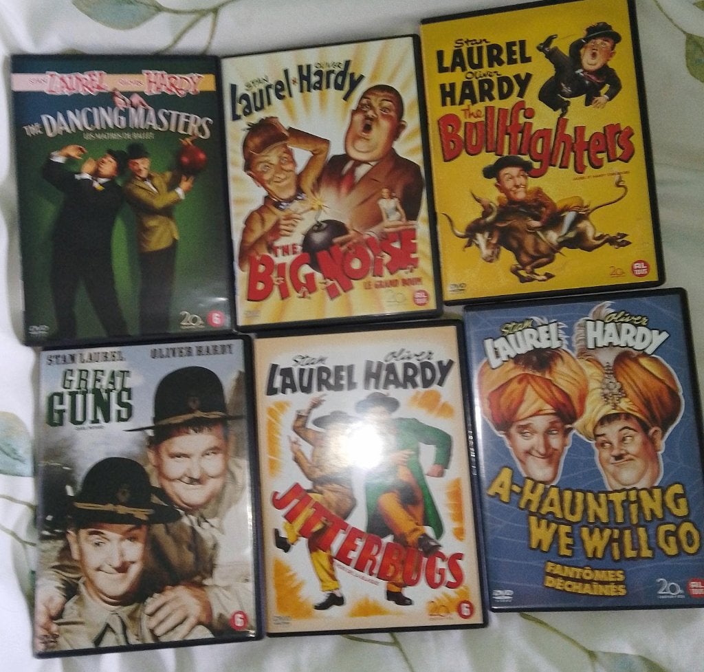 6 dvds laurel en hardy nlo krasvrij, Alle leeftijden, Ophalen of Verzenden, Zo goed als nieuw, Komedie