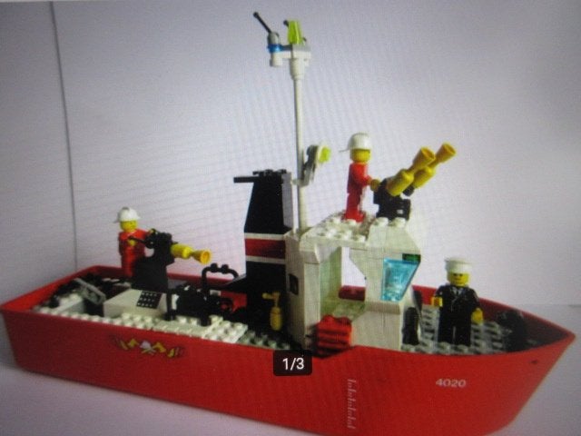 4020 Lego System, Vintage, Brandweerboot., Lego, Ophalen of Verzenden, Zo goed als nieuw, Compleet