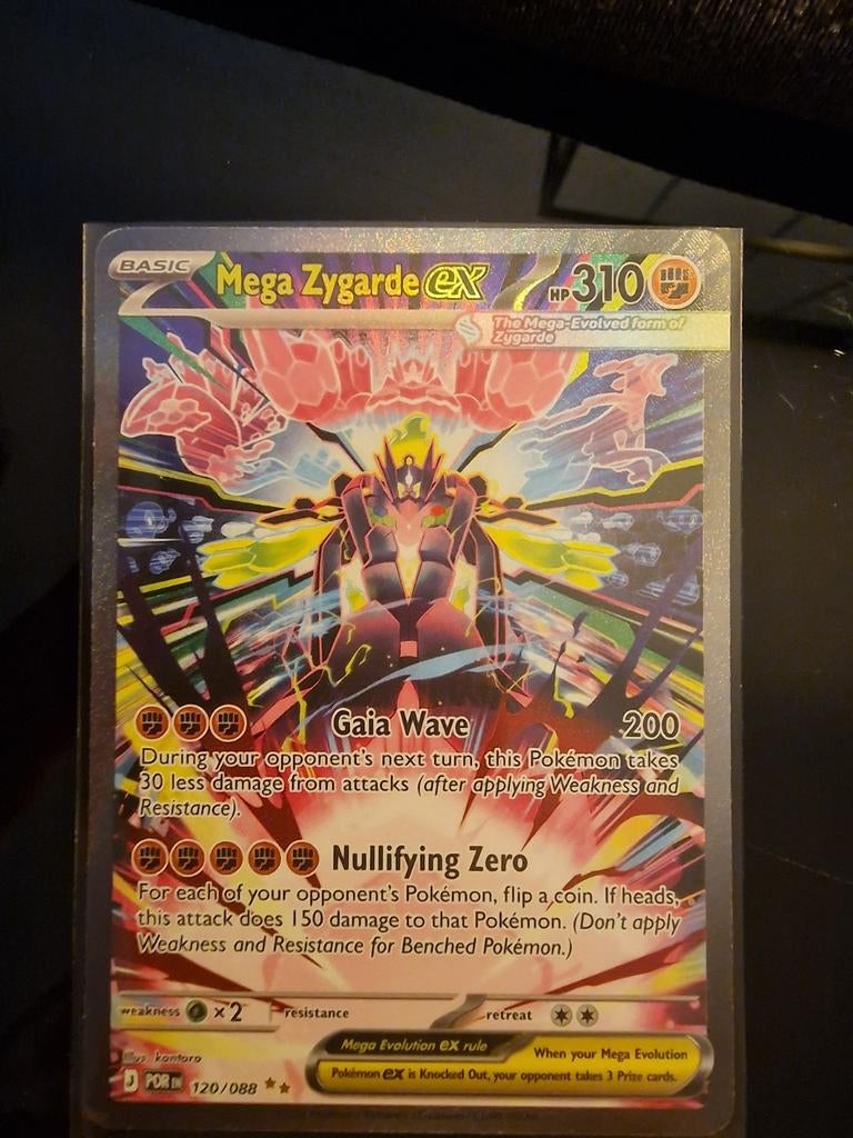 Mega Zygarde EX Pokémon Kaart - Zeldzaam en Krachtig, Ophalen of Verzenden, Nieuw, Losse kaart
