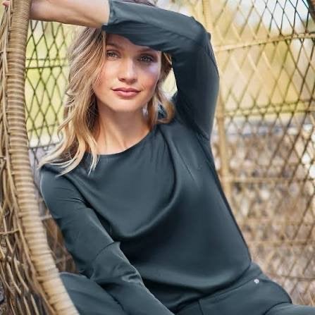 LaDress Dorian top xxs dark sage groen nieuw, Nieuw, Ophalen of Verzenden, Lange mouw, Maat 34 (XS) of kleiner
