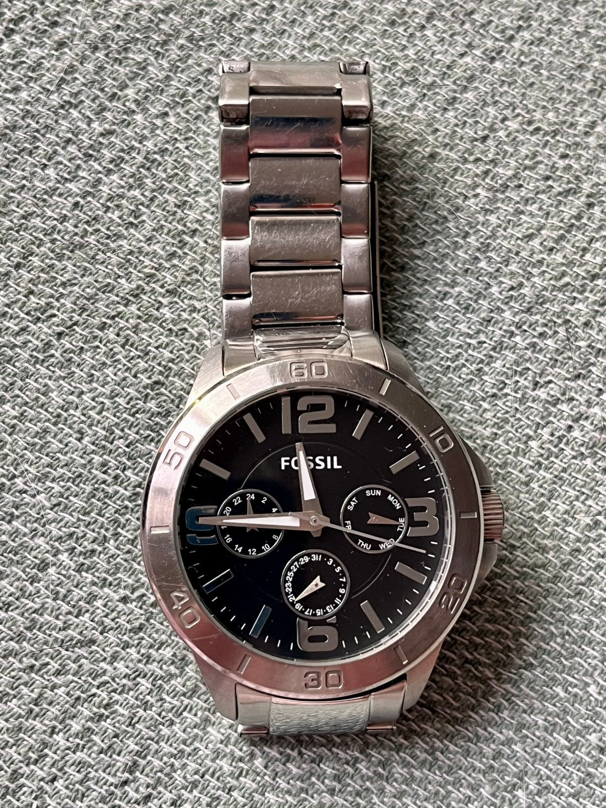 Fossil Herenhorloge, Overige merken, Staal, Gebruikt, Staal