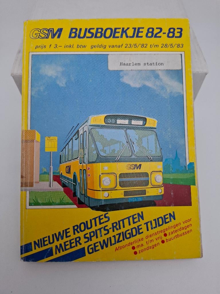 busboekje GSM 1982/1983, Verzenden, Gebruikt, Bus of Metro, Boek of Tijdschrift