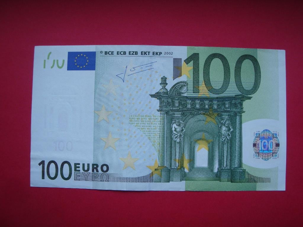 Kavel bankbiljet Italië 100 Euro Trichet 2002., Postzegels en Munten, Bankbiljetten | Europa | Eurobiljetten, Verzenden, Italië