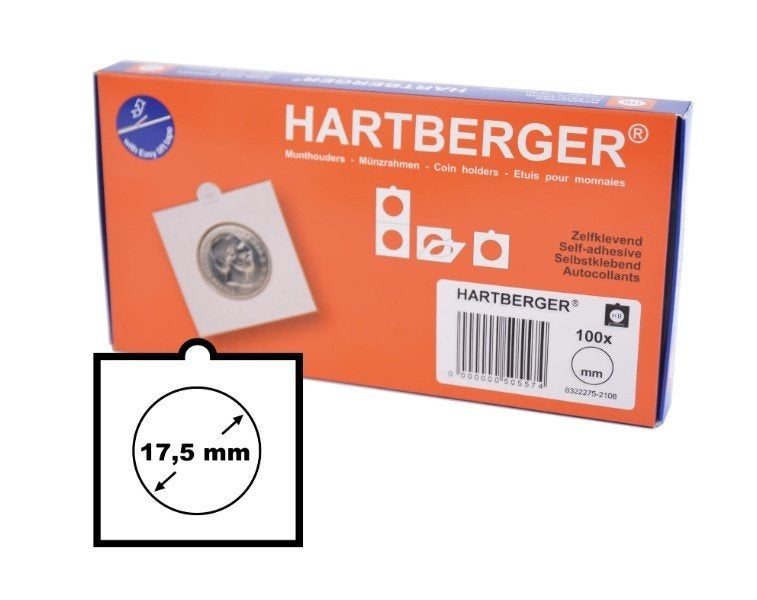 Hartberger Munthouders 17,5mm zelfklevend (100 stuks), Ophalen of Verzenden, Overige typen