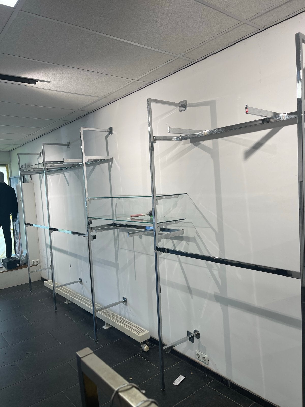 Modulaire Winkelstelling / Kledingrek – Chroom en Glas, Kleding | Dames, Kledingrekken, Ophalen