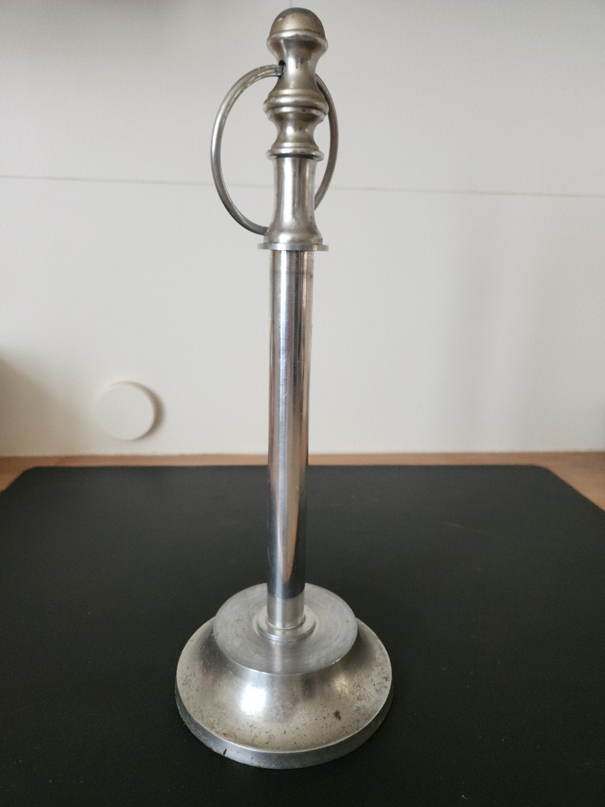 Vintage Zilverkleurige keukenrolhouder / Tafeldecoratie, Ophalen of Verzenden, Gebruikt