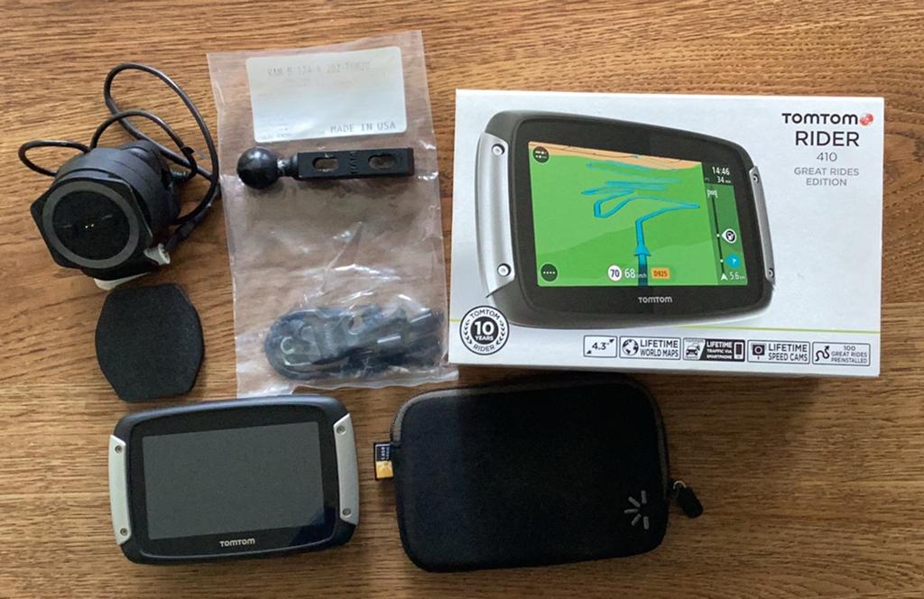 TomTom Rider 410 Great Rides Edition motornavigatie, Motoren, Accessoires | Navigatiesystemen, Ophalen, Zo goed als nieuw