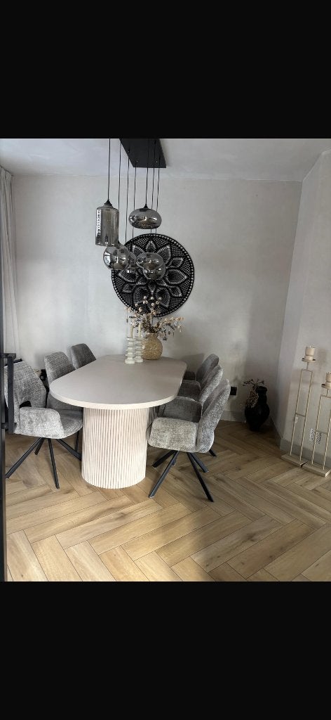Hanglamp 7 L smoke glas, Ophalen of Verzenden, Zo goed als nieuw, Glas, Smoke glas