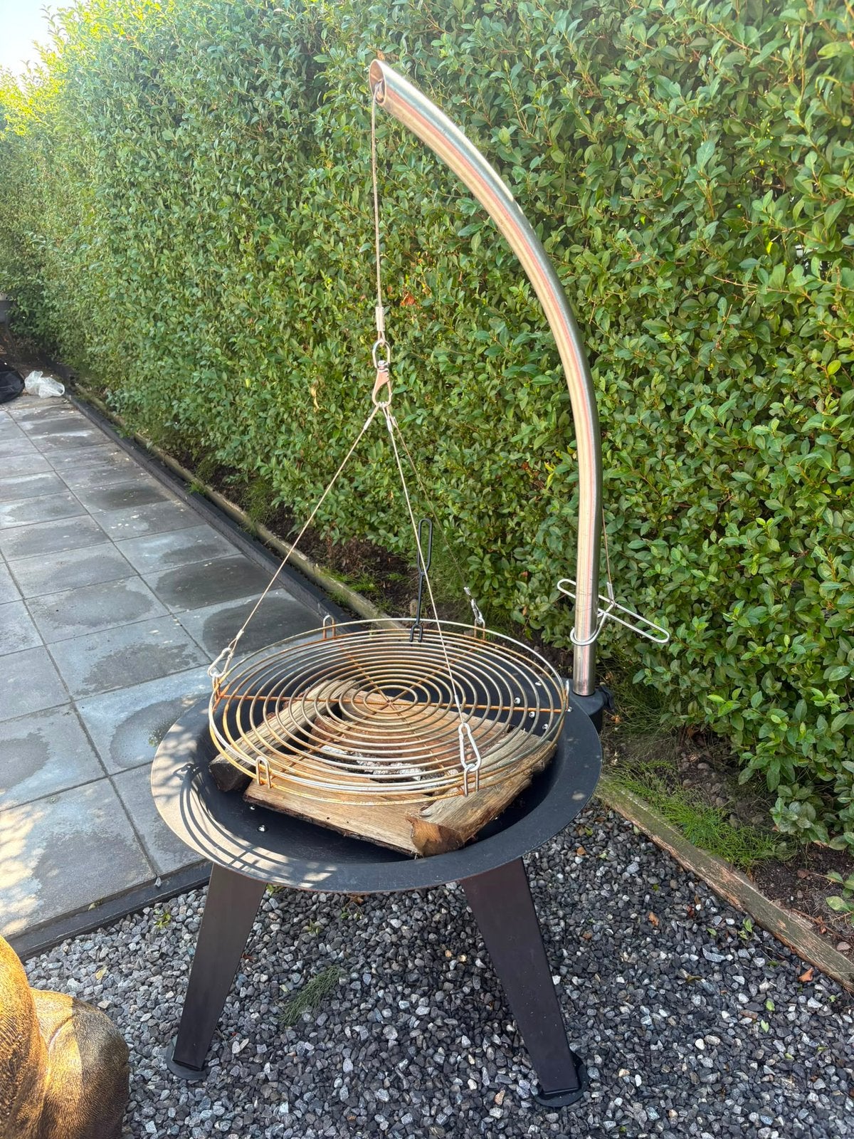 Hangende vuurschaal met bbq rooster nieuw miet vandaag weg!, Ophalen, Nieuw