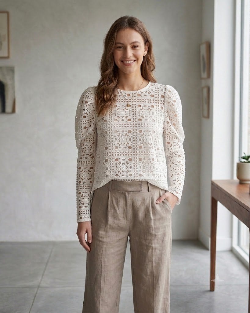 blouse Anna, Wit, Maat 46/48 (XL) of groter, Zo goed als nieuw, Anna