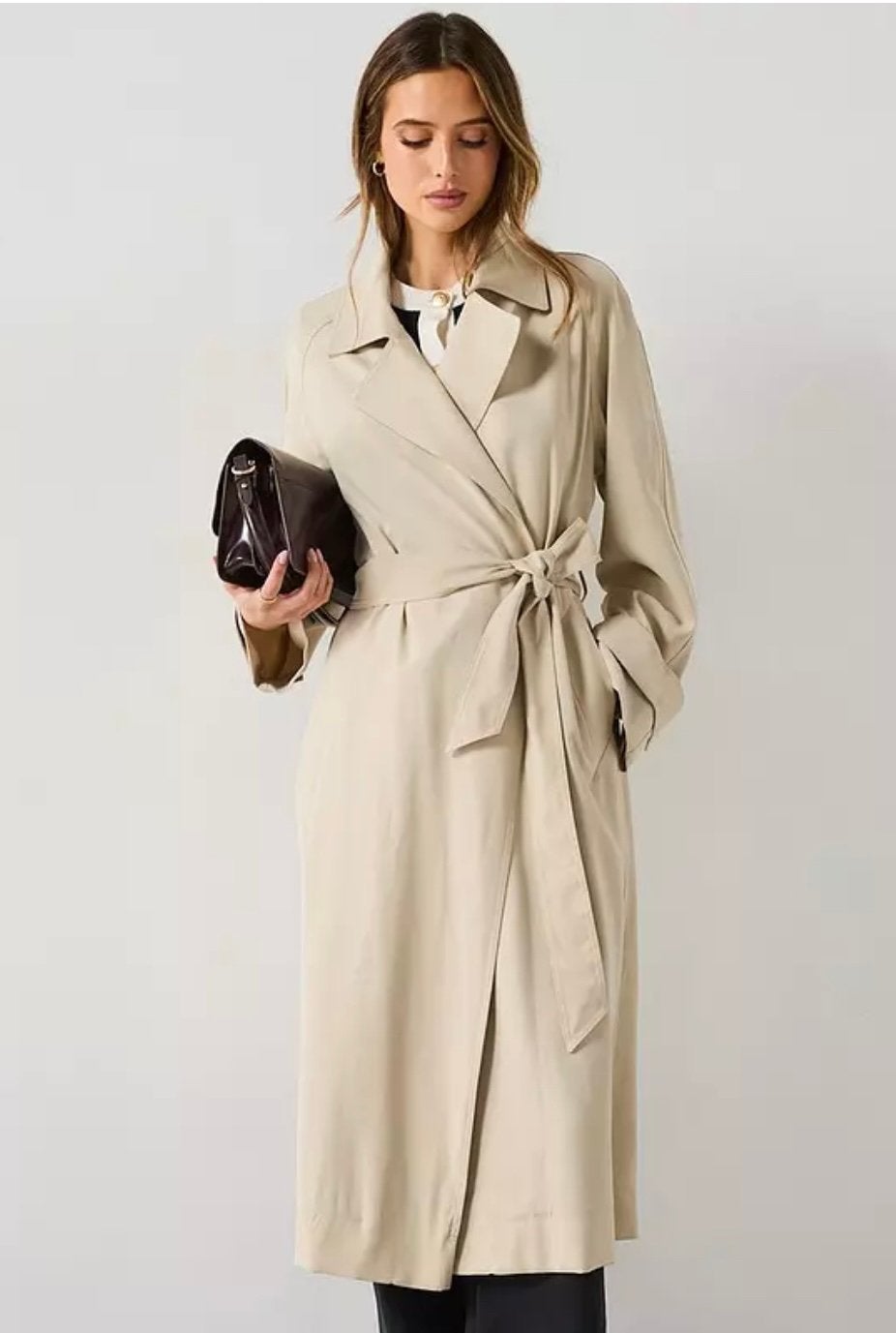 Mango Fluid Beige Trenchcoat Maat S, Kleding | Dames, Jassen | Zomer, Ophalen of Verzenden, Nieuw, Maat 36 (S), Beige