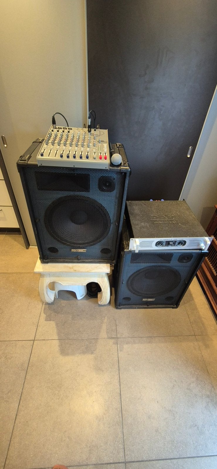 DAP Professionele set met mengtafel, versterker en speakers, Ophalen, Gebruikt, 100 watt of meer