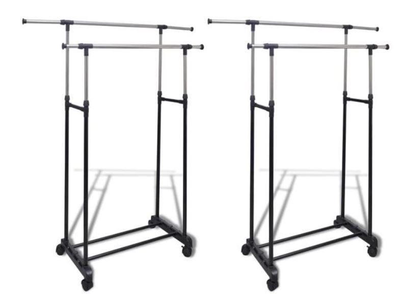 2x Kledingrek opbergrek kledingstang rolbaar GRATIS BEZORGD!, Verzenden, Nieuw, Nvt, Nvt