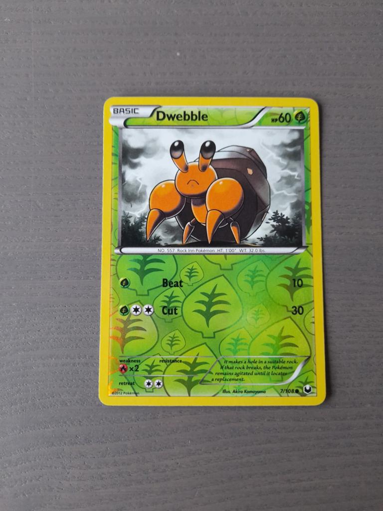 Dark explorers 7/108 dwebble reverse, Ophalen of Verzenden, Zo goed als nieuw, Losse kaart, Foil