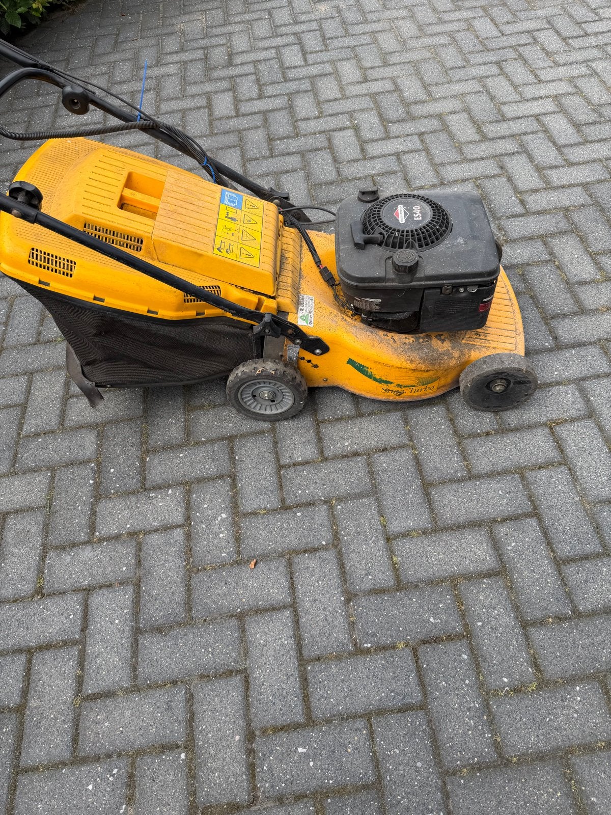 Stiga Turbo elektrische start grasmaaier, Ophalen, Cirkelmaaier, Gebruikt, 40 t/m 49 cm