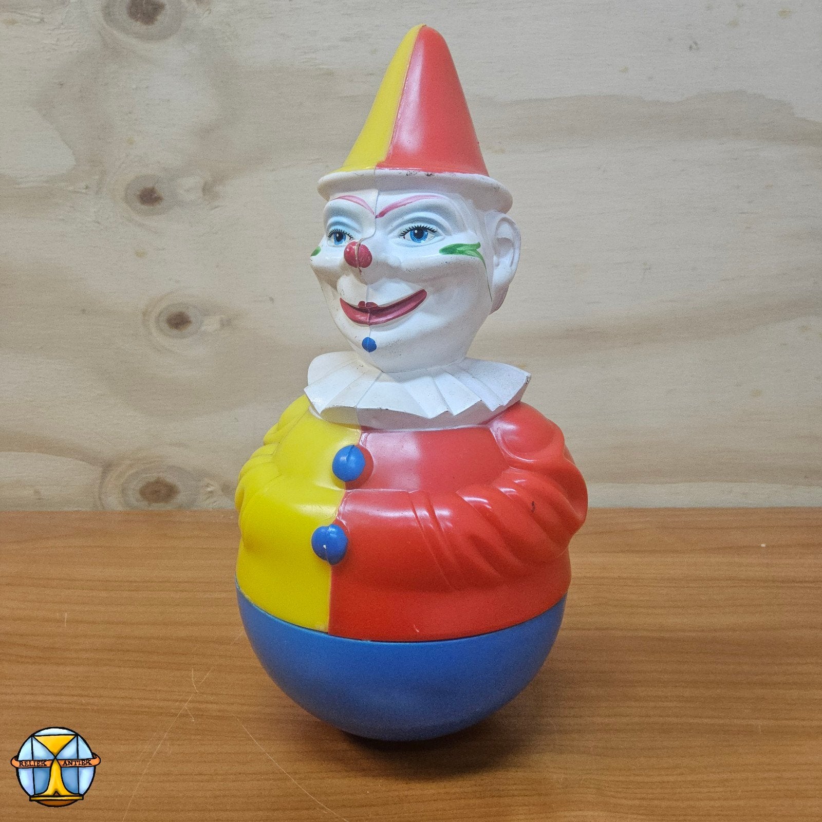 Vintage West Germany tuimelaar clown speelgoed Rolly Toys, Ophalen of Verzenden