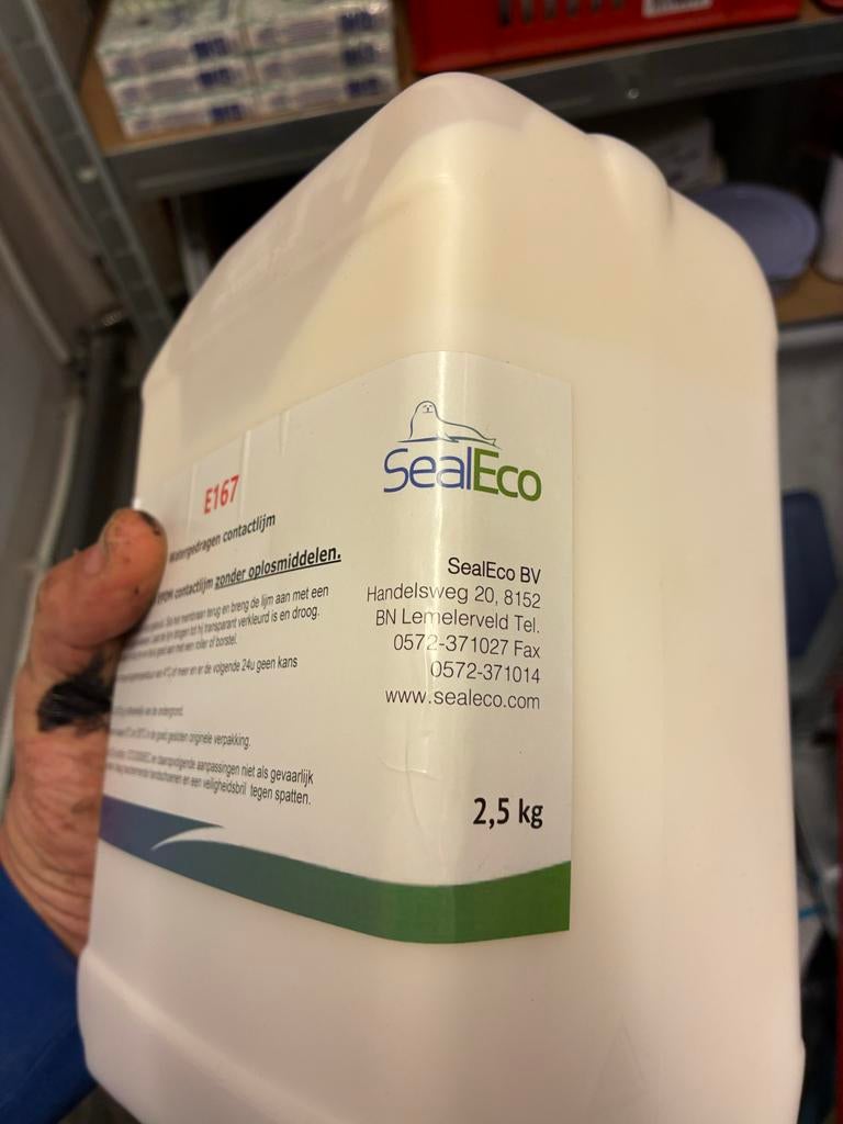 2stuks SealEco EPDM Contactlijm E167 - 2,5 kg, Doe-het-zelf en Verbouw, Minder dan 5 liter, Ophalen, Nieuw, Wit