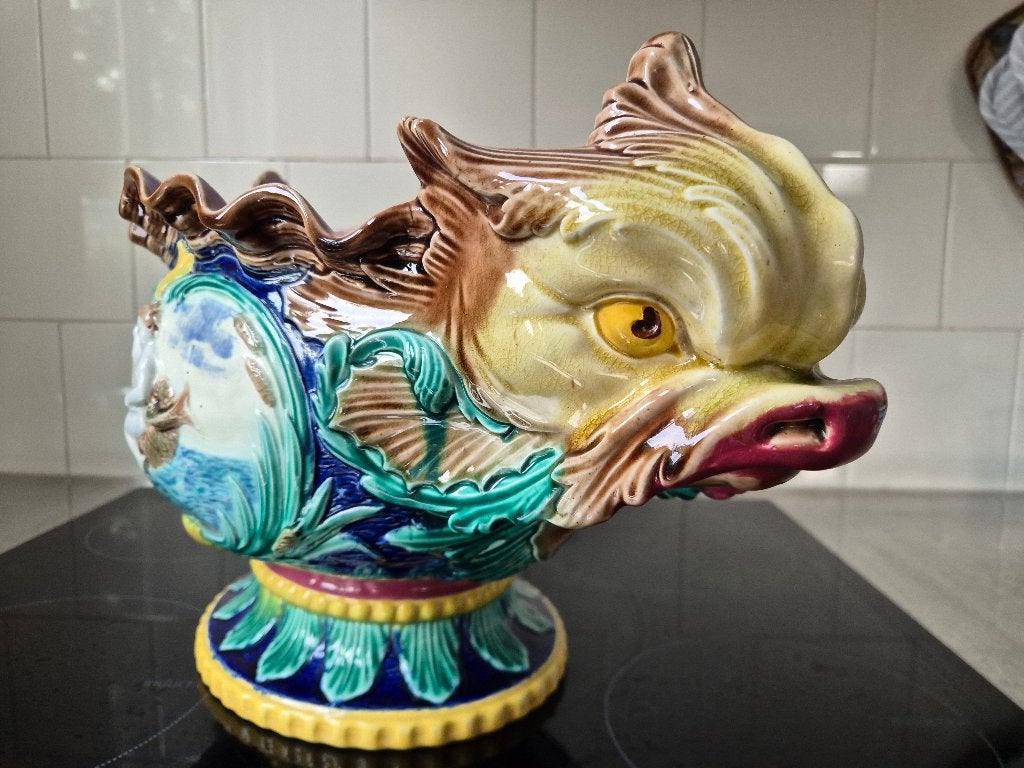 Unieke grote jardiniere / art nouveau cachepot eyecatcher, Tuin en Terras, Bloempotten, Binnen, Zo goed als nieuw, Minder dan 40 cm