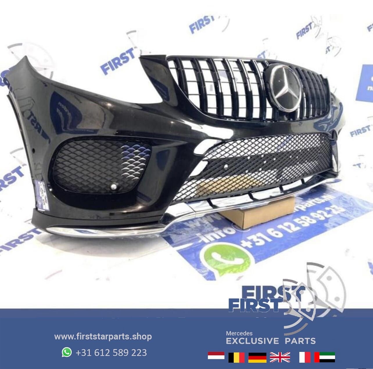 W166 GLE AMG VOORBUMPER A1668851538 GLE 350 450 43 AMG BUMPE, Gebruikt, -, Voor, Ophalen of Verzenden