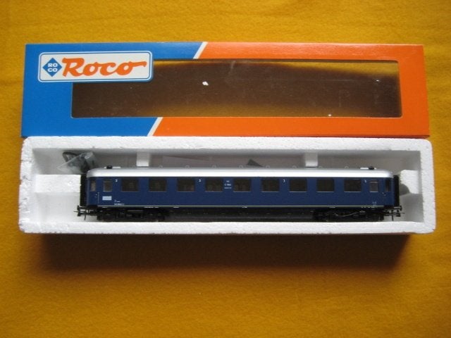 Intercity wagon blauw oud NS Roco H0 HO, Gelijkstroom, Wagon, Ophalen of Verzenden, Roco