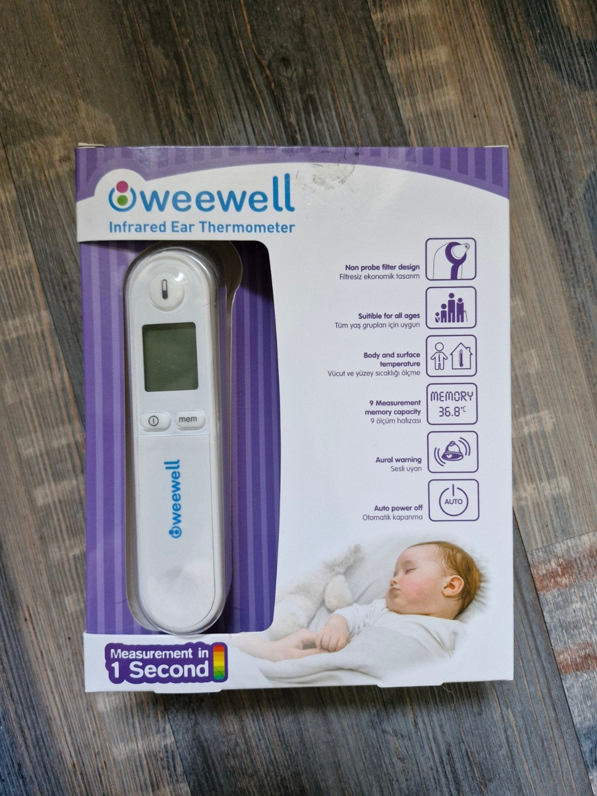 Weewell digitale oor thermometer infrarood, Ophalen of Verzenden, Zo goed als nieuw, Overige typen