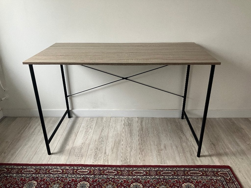 Bureau Jysk Vandbron 120x60 licht eiken, Huis en Inrichting, Bureaus, Ophalen, 120 cm, Zo goed als nieuw, Jysk
