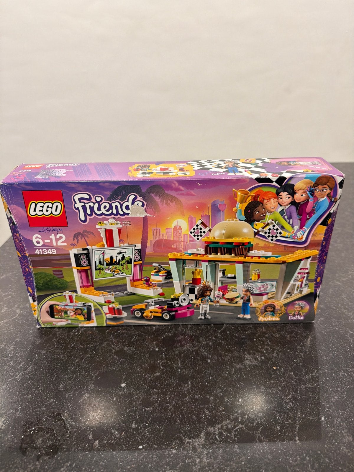 LEGO Friends 41349 Drank- en Eetkraam met bioscoop, Ophalen of Verzenden, Gebruikt, Overige merken