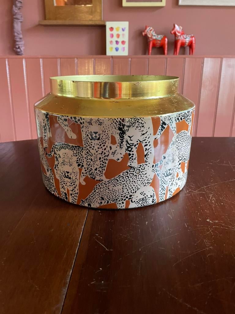Plantenpot print sissy boy, Ophalen of Verzenden, Rond, Steen, Minder dan 30 cm