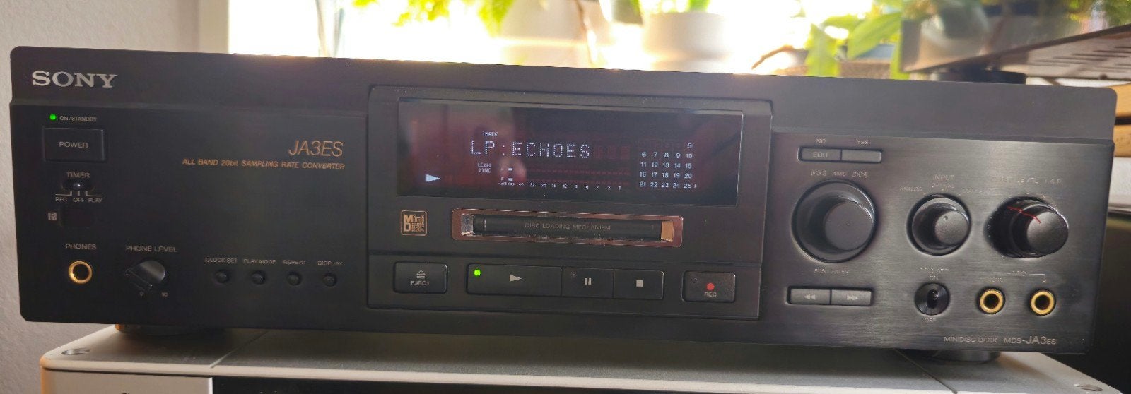 Sony MDS-JA3 ES MiniDisc Recorder serviced + garantie, Minidisc-speler, SONY, Ophalen of Verzenden, Nvt