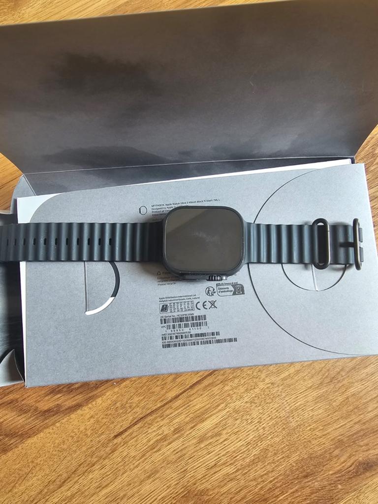 Appel watch ultra 3 New inruil mogelijk, Ophalen of Verzenden, Zo goed als nieuw, Zwart, IOS