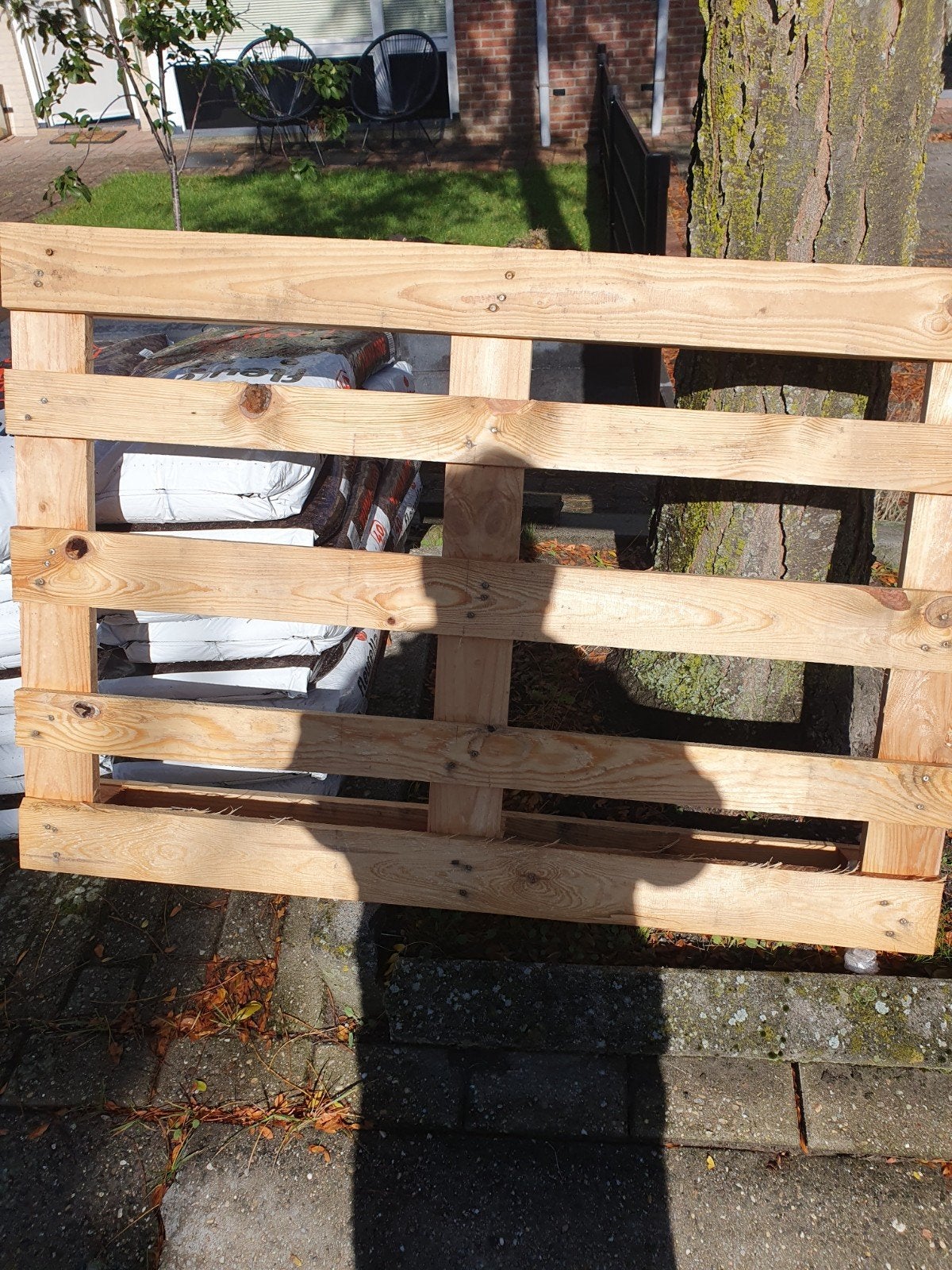 Houten Pallet - Zo goed als nieuw, Ophalen of Verzenden, Zo goed als nieuw, 50 mm of meer, Pallet