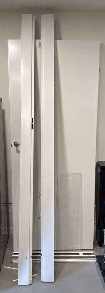 Svedex binnendeuren alpine wit met glas en kozijn, Ophalen, 80 tot 100 cm, 215 cm of meer, Binnendeur