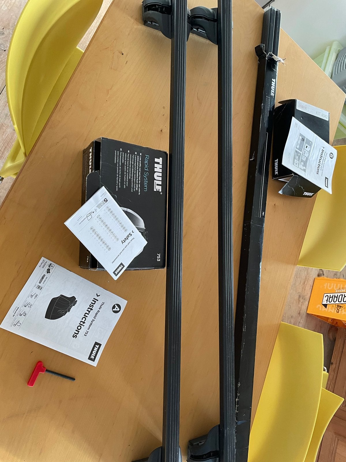 Thule dakdragers sets 752 en 753 (sleutels missen), Ophalen of Verzenden, Gebruikt