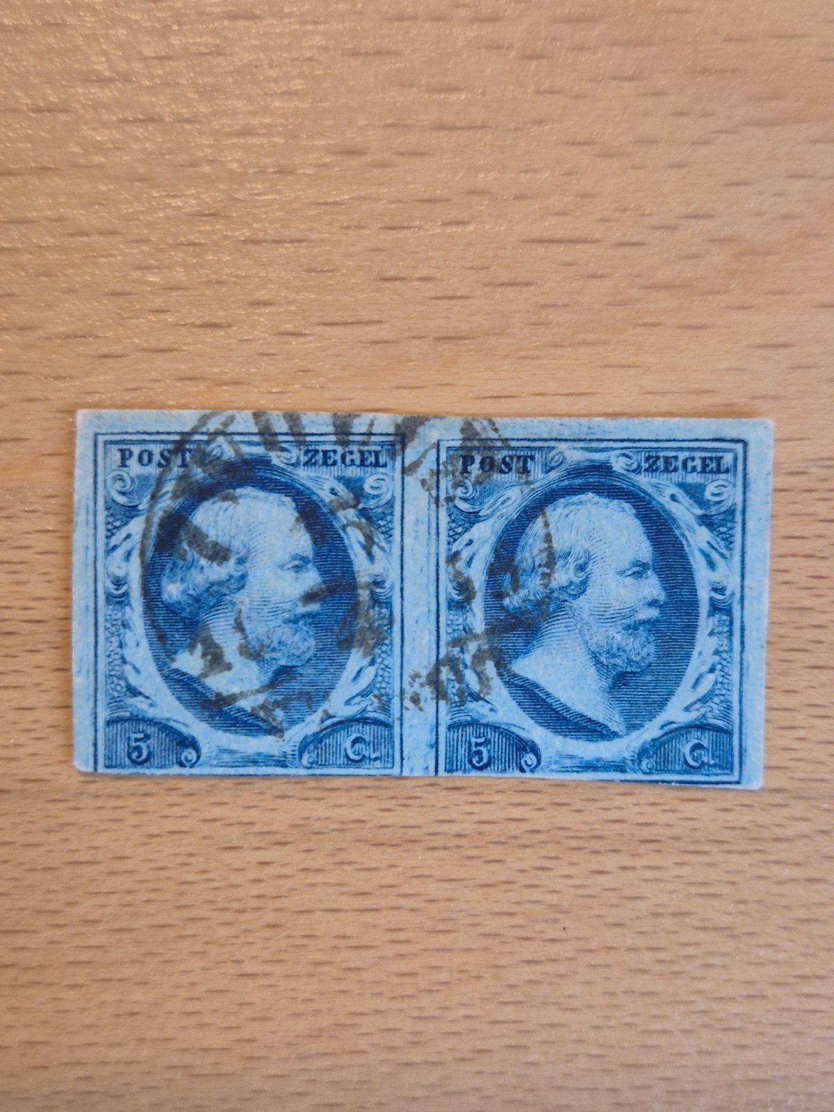 Nederland 1852 koning Willem III (paar), Ophalen of Verzenden, T/m 1940, Gestempeld