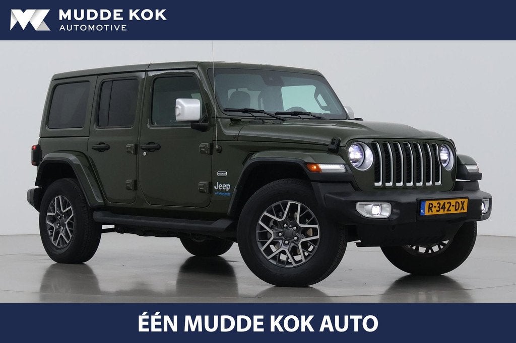 Jeep Wrangler Unlimited 4xe 380 Sahara | ACC | Leder | Camer, Auto's, Jeep, Automaat, Stof, Euro 6, 4 cilinders
