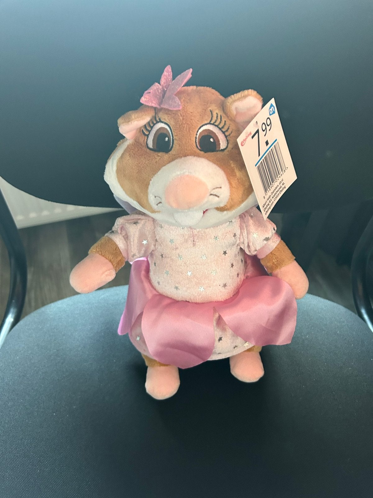 Nieuwe Hamster Knuffel met Roze Jurkje, Ophalen of Verzenden, Nieuw