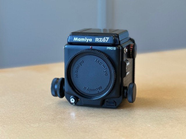 Mamiya RZ67 pro II + 6x7 Film Back - 120 Magazijn QC1357, Audio, Tv en Foto, 582-2 Hara, Saku, Nagano 385-0052, Japan, Spiegelreflex
