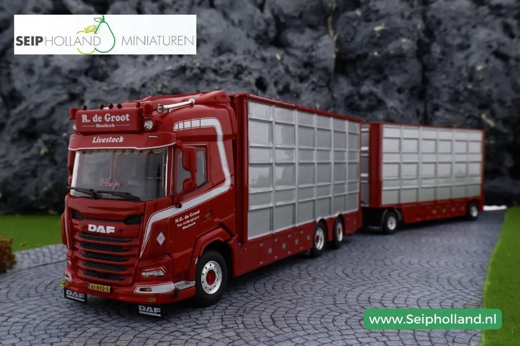 WSI De Groot Daf XF veecombi Schamelaanhanger, Hobby en Vrije tijd, Info@seipholland.nl, NL, Ophalen of Verzenden, Zo goed als nieuw