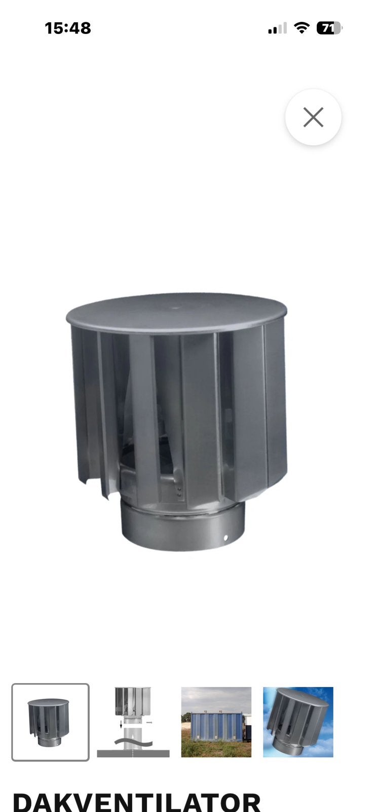 RVS Windgedreven ventilator. 150mm, Ophalen, Nieuw, Ventilator