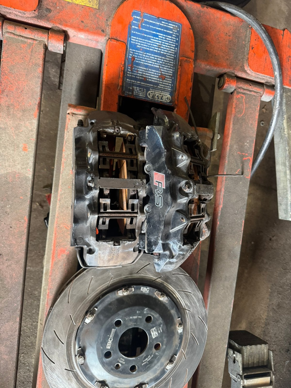 Rs3 klauwen met EBC schijven, Auto-onderdelen, Ophalen of Verzenden, Gebruikt, Audi