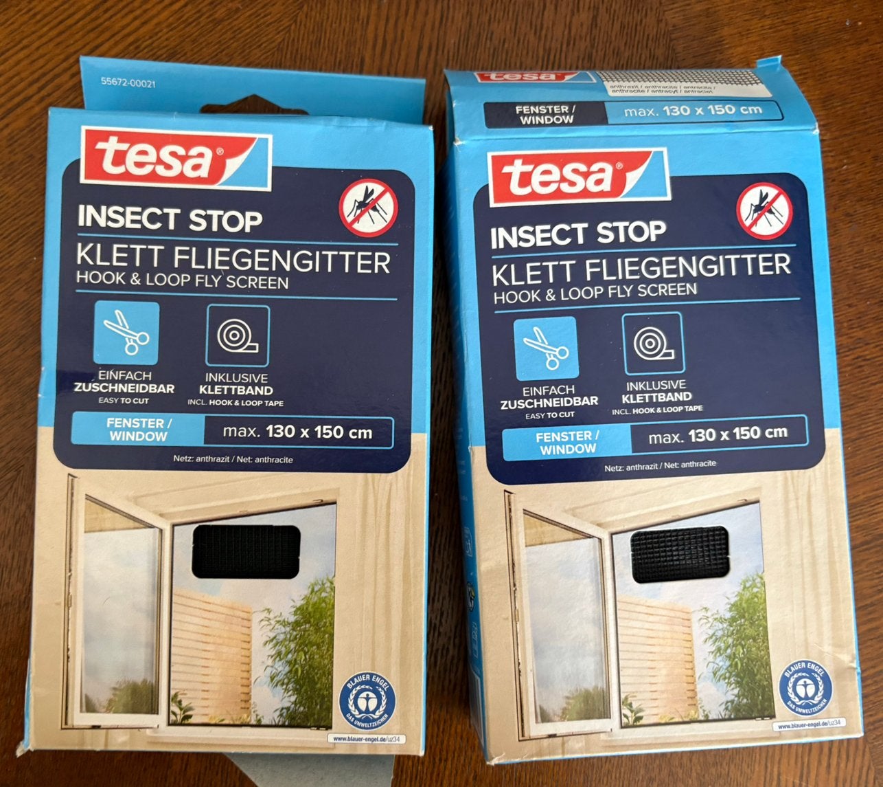 2x Tesa insectenstop hor 130x150cm zwart - Nieuw, Ophalen, Nieuw, Zwart
